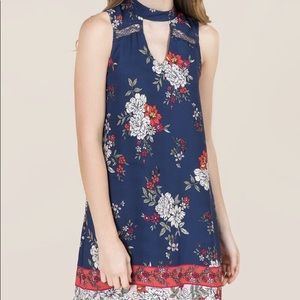 Choker floral paisley blue dress from Francescas